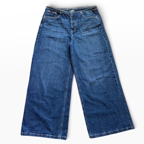 wild fable Denim - Wild Fable Ultra Wide Leg Jeans Mid Rise Denim Size 10 Medium Wash Button Fly